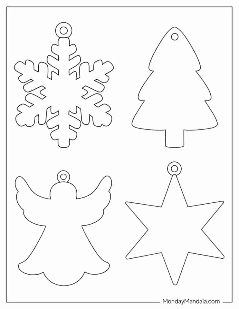 200 printable christmas ornaments (free templates)